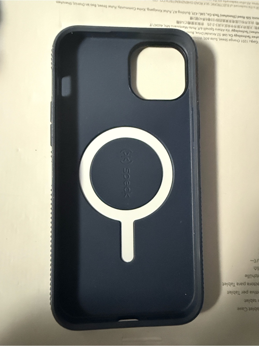 Spigen Navy Blue MagSafe-Ready iPhone Case with White MagSafe Ring